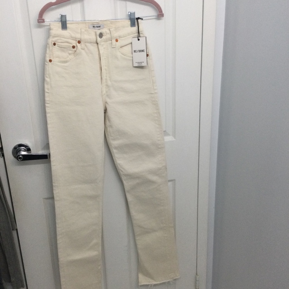 Re/Done Cream Jeans NWT